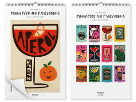 Wall art print Fox &amp; Velvet Calendar - Funny Food and Fancy Drinks 2026 - Fox &amp; Velvet