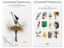 Wall calendar Ashvin Harrison Calendar - Colourful Paint Splashes 2026 - Ashvin Harrison