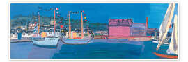 Wall art print Boats, sea, small pavilions, houses, harbor, quay, sails - Raoul Dufy