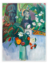 Wall art print Jeanne in the Flowers - Raoul Dufy