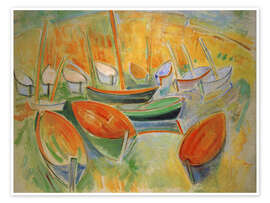 Wall art print Boats in Martigue - Raoul Dufy