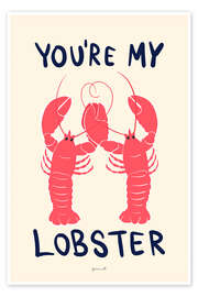 Wall art print You're My Lobster - bykammille