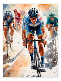 Wall art print Cycling Through Clouds of Dust - nobelart