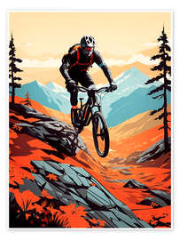 Wall art print Mountain Bike Downhill I - nobelart