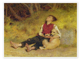 Wall art print His Only Friend - Briton Riviere