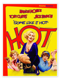Poster Some Like It Hot - Jack Lemmon, Marilyn Monroe, Tony Curtis - Vintage Entertainment Collection