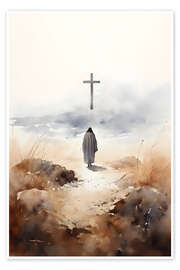 Wall art print Jesus and The Cross - DejaReve