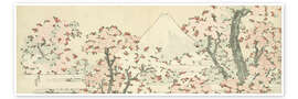 Wall art print The Mount Fuji with Cherry Trees in Bloom - Katsushika Hokusai