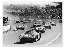 Poster Start of the Le Mans 24 Hours, France, 1964