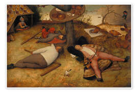 Wall art print The Land of Cockaigne, 1566 - Pieter Brueghel d.Ä.