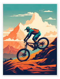 Wall art print Mountain Bike Downhill III - nobelart
