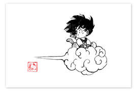 Wall art print Ukiyo-e Dragon Ball - Péchane