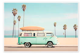 Wall art print California Dreaming - Pacific Van - Philippe HUGONNARD