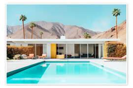 Poster California Dreaming - Palm Springs Pool in the desert - Philippe HUGONNARD