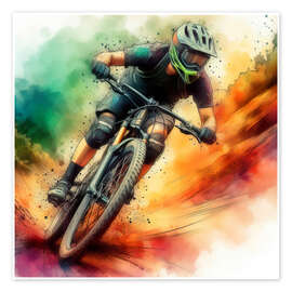 Wall art print Mountain bike downhill II - nobelart