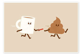 Wall art print Relay - HandsOffMyDinosaur