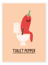 Wall art print Toilet Pepper - HandsOffMyDinosaur