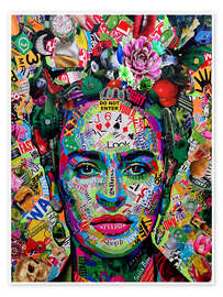 Wall art print Frida, Viva el Mexico! II - Sasha Bom