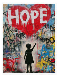 Wall art print Hope - Banksy Style - Frank Daske