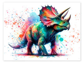 Wall art print Dinosaur in watercolour II - nobelart