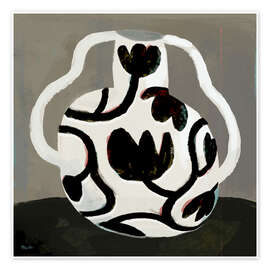 Wall art print Black arlequin vase - Marco Marella