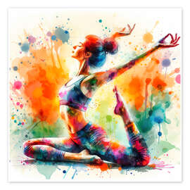 Wall art print Yoga Exercise I - nobelart