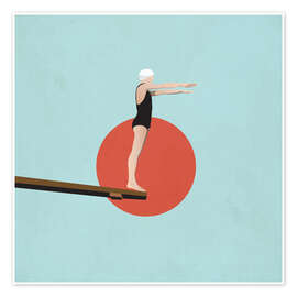 Wall art print Diving board - Layla Oz