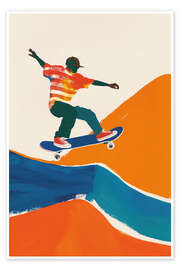 Wall art print Guache Skaterboy - Frank Daske