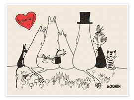 Wall art print Moomin Family