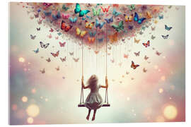 Acrylic print Dreamflight on Butterfly Wings - Michael artefacti