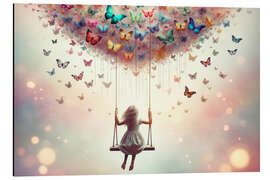 Aluminium print Dreamflight on Butterfly Wings - Michael artefacti