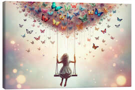 Canvas print Dreamflight on Butterfly Wings - Michael artefacti