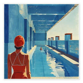 Poster Swimming - Layla Oz