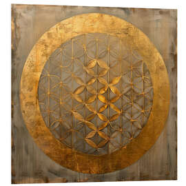 Foam board print Symbol of Creation: Flower of Life - DejaReve