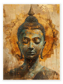 Wall art print Buddha and Mandala - DejaReve