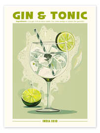 Wall art print Gin and Tonic, India 1810 - TAlex