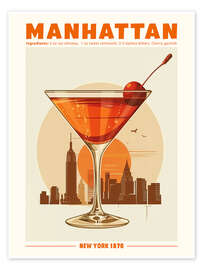 Poster Manhattan, New York 1876 - TAlex