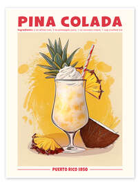 Poster Piña Colada, Puerto Rico 1950 - TAlex