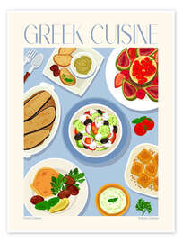 Wall art print Traditional Food - Greek Cuisine