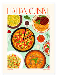 Wall art print Traditional Food - Italian Cuisine