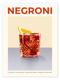 Poster Cocktail Exhibitio - Negroni - Victoria Barnes