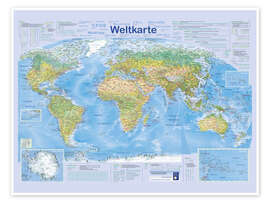 Wall art print World map 2024 (German) - Planet Poster Editions