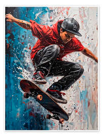 Wall art print Skater jump - nobelart