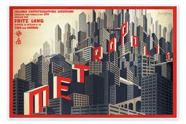 Wall art print Movie poster Metropolis - Boris Bilinsky, 1926