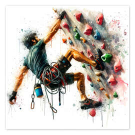Wall art print Sport climbing - nobelart