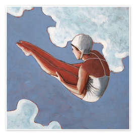 Wall art print High Diver in the Clouds - Sarah Morrissette