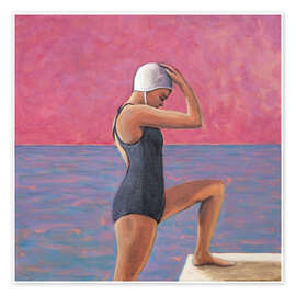 Wall art print Magenta Swimmer - Sarah Morrissette