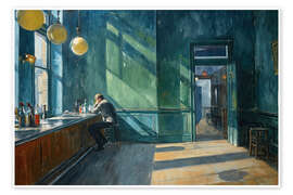 Wall art print First rays of sunshine in Café Hopper - Felipe Hora