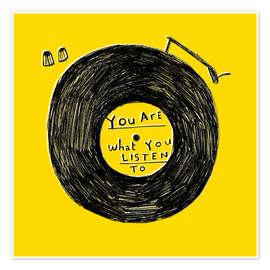 Wall art print Disco Days Music Quote - Marco Marella