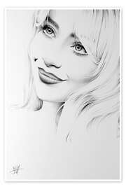 Wall art print Sabrina Carpenter Portrait - Ileana Hunter